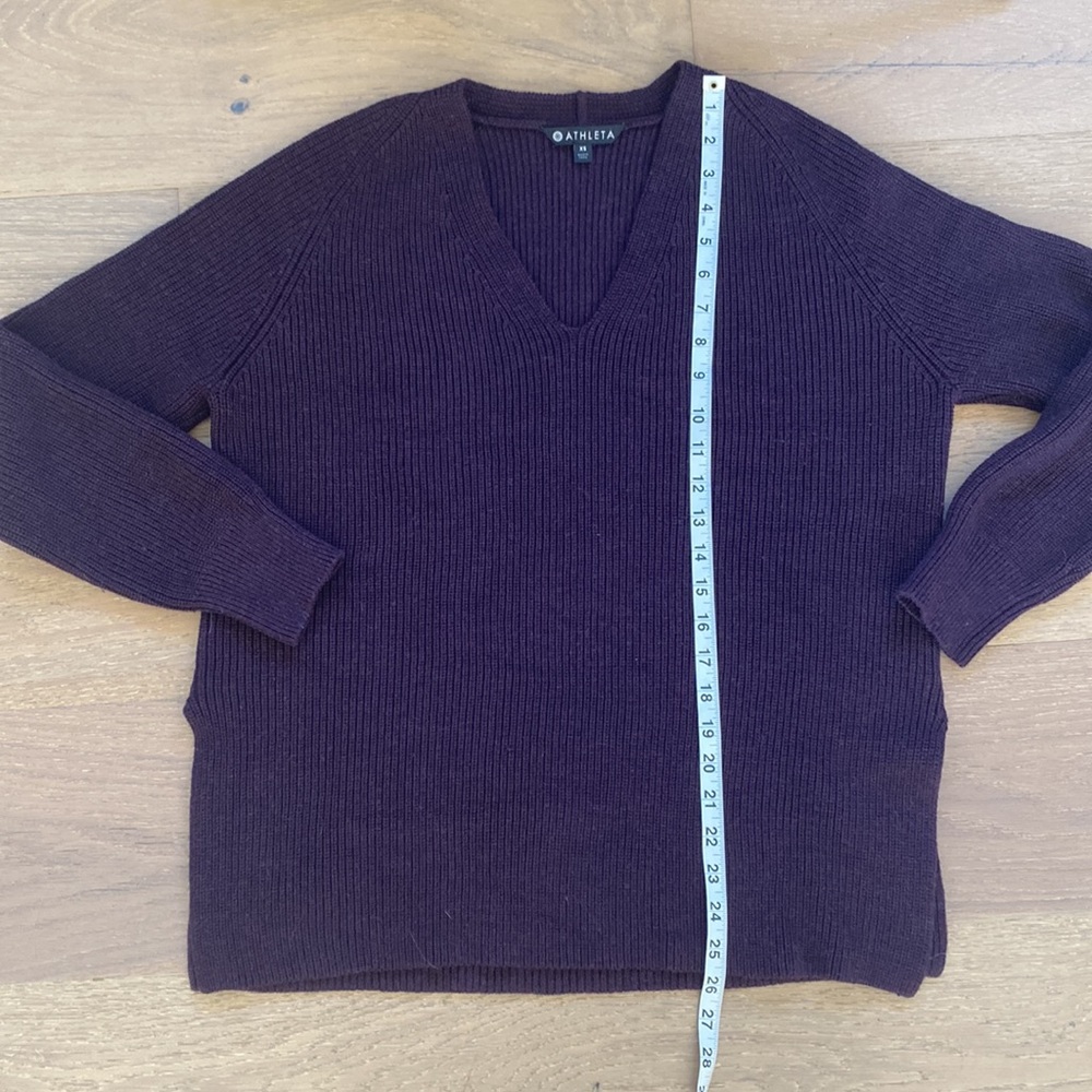 Athleta Maroon Switchback Wool-Blend Pullover Swe… - image 5